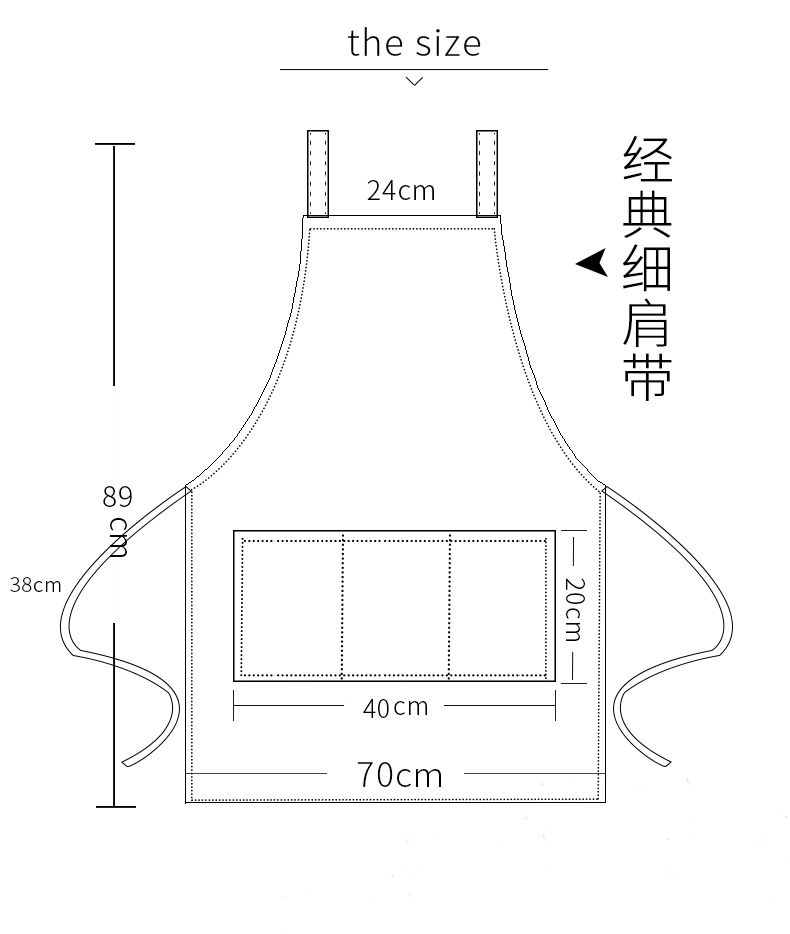 围裙展开图图片