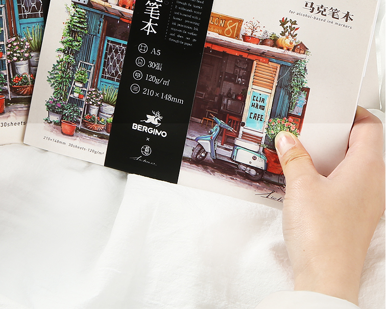 博格利诺马克笔本a3/a4/a5绘画本动漫学生用活页可拆卸素描速写手绘