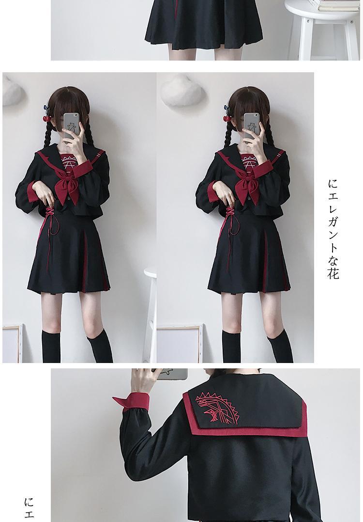 jk制服jk制服不良少女魔法阵水手服女秋韩版日系jk制服长袖jk制服夏