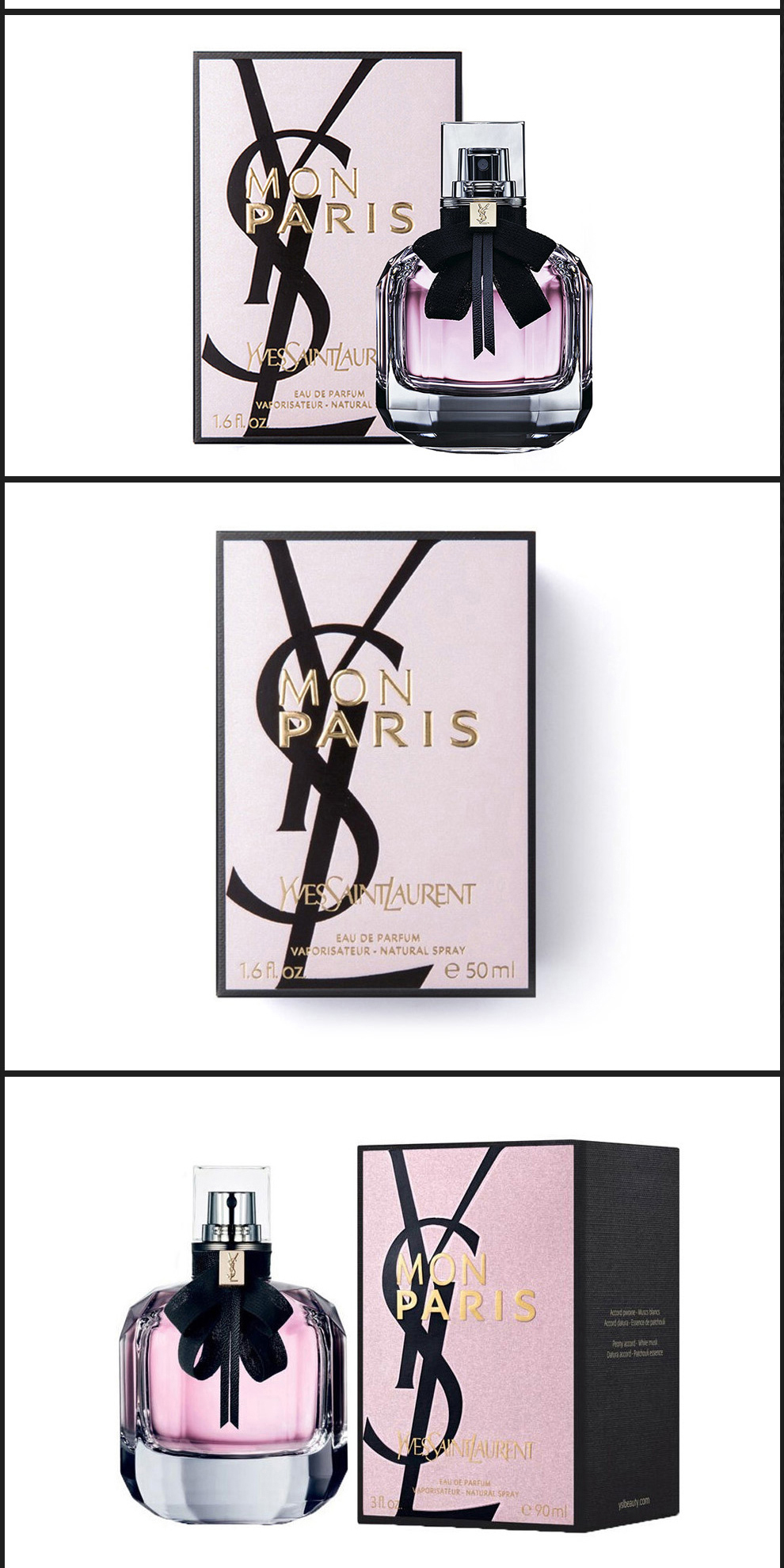 ysl圣罗兰反转巴黎香水淡香水edt50ml盒女士香水