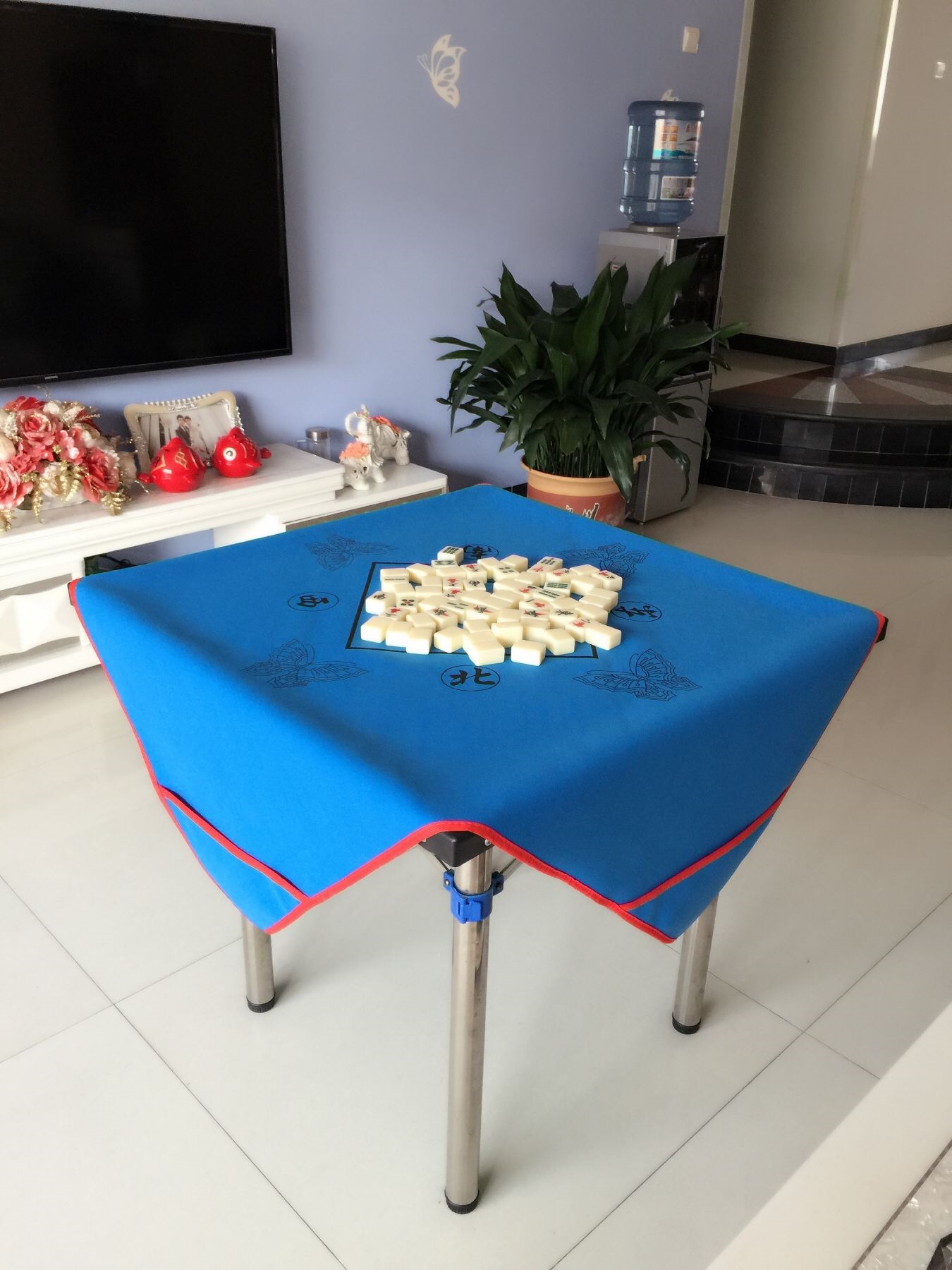 一米二大号麻将桌布带兜麻将桌布垫消音加厚家用麻将桌垫麻将布