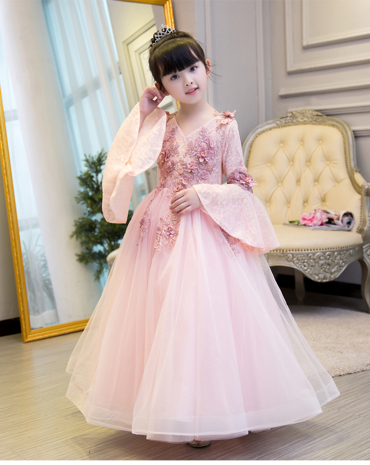 迪鲁奥(diluao)儿童走秀晚礼服公主裙大童女童婚纱蓬蓬小女孩花童钢琴