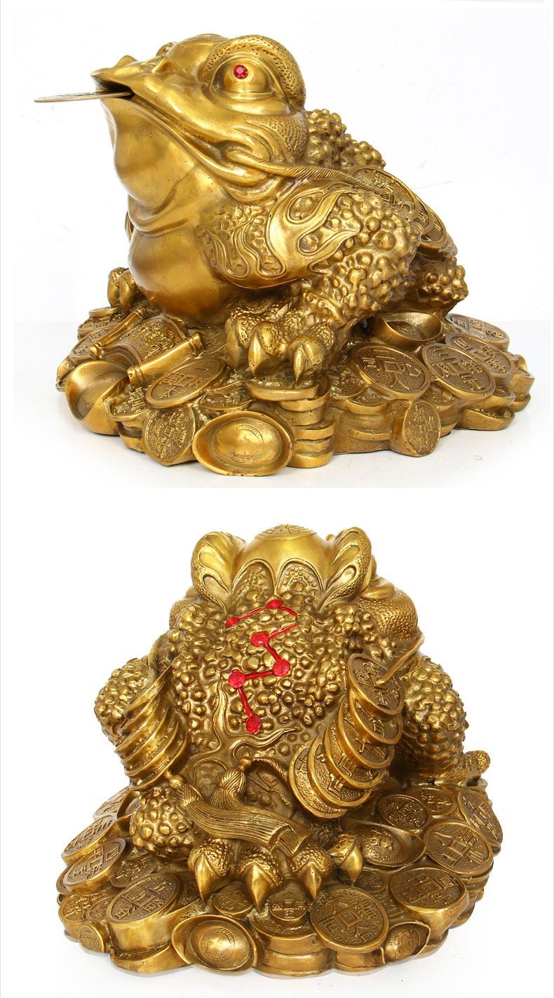 美帮汇铜金蟾摆件大号家居三脚金蟾蜍摆设公司店铺开业礼品