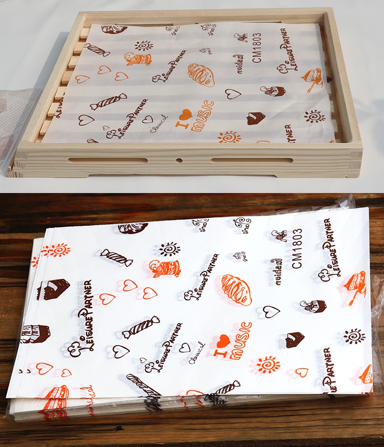 加厚款面包防油纸 餐盘纸 垫盘纸 托盘垫纸 面包防油纸 油纸 【26*38