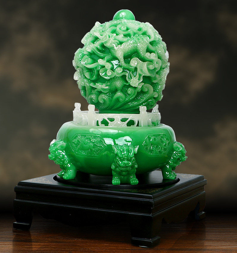 九龙转乾坤鼎摆件招财聚宝盆风水居家客厅电视柜摆设开业礼品