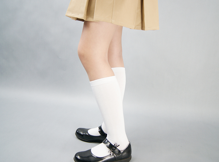 儿童白袜子学生中筒袜纯棉足球袜男女童六一合唱演出高筒袜纯白色