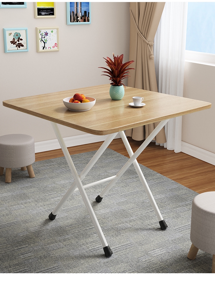 折叠桌小桌子饭桌简易圆桌法耐正方形家用吃饭出租屋户外餐桌简约宿舍