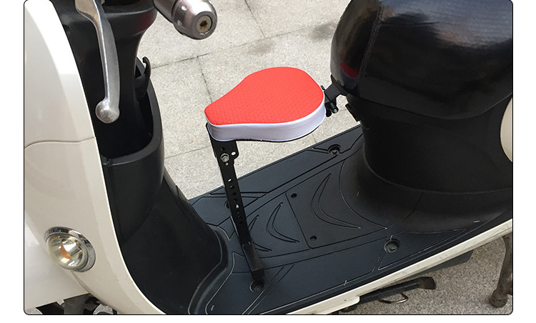 适用折叠式摩托车前座椅电动车儿童座椅带快拆宝宝凳折叠前置座椅安全