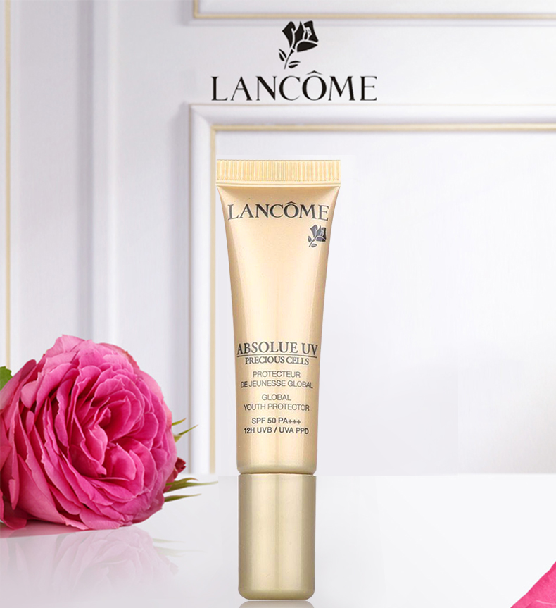 七夕礼物顺丰速运兰蔻lancome菁纯臻颜防晒隔离乳中小样spf50pa10ml3