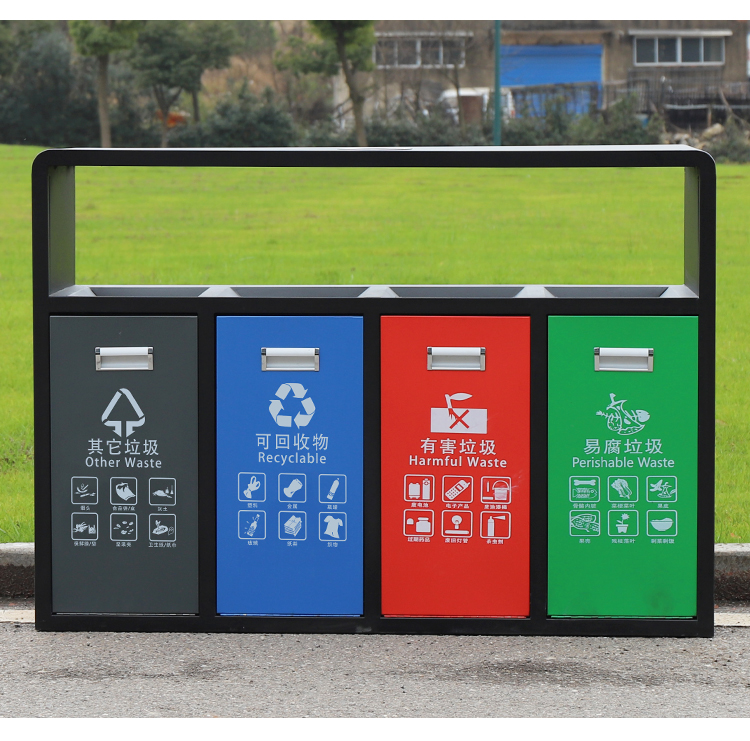 户外三分类垃圾桶阿斯卡利ascari环卫分类果皮箱室外垃圾桶大号三分类