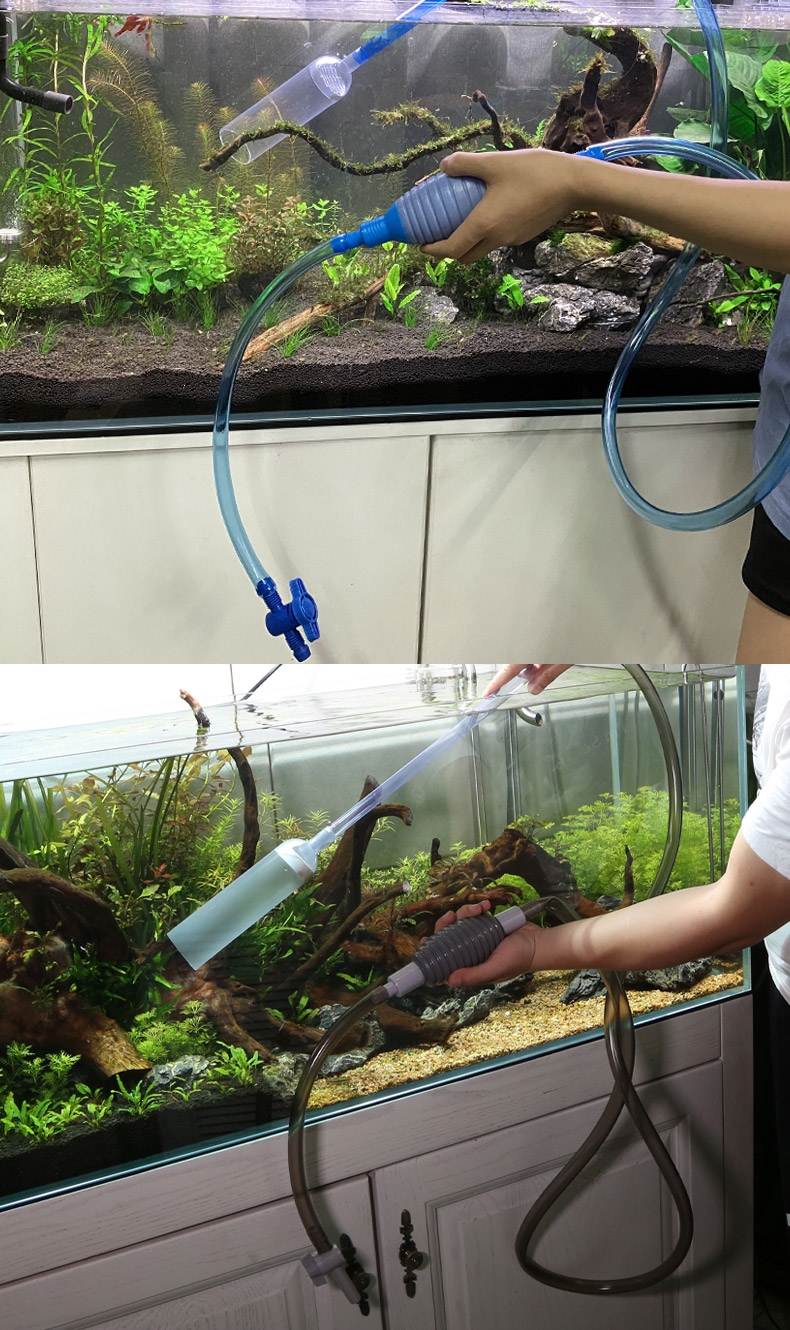 鱼缸换水器手动虹吸管抽水管乌龟吸水小型迷你米妮吸粪吸便洗沙器