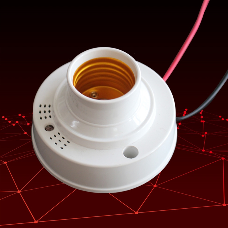 声控灯头阻燃声光控开关物业感应楼道延时e27灯座可控led节能灯