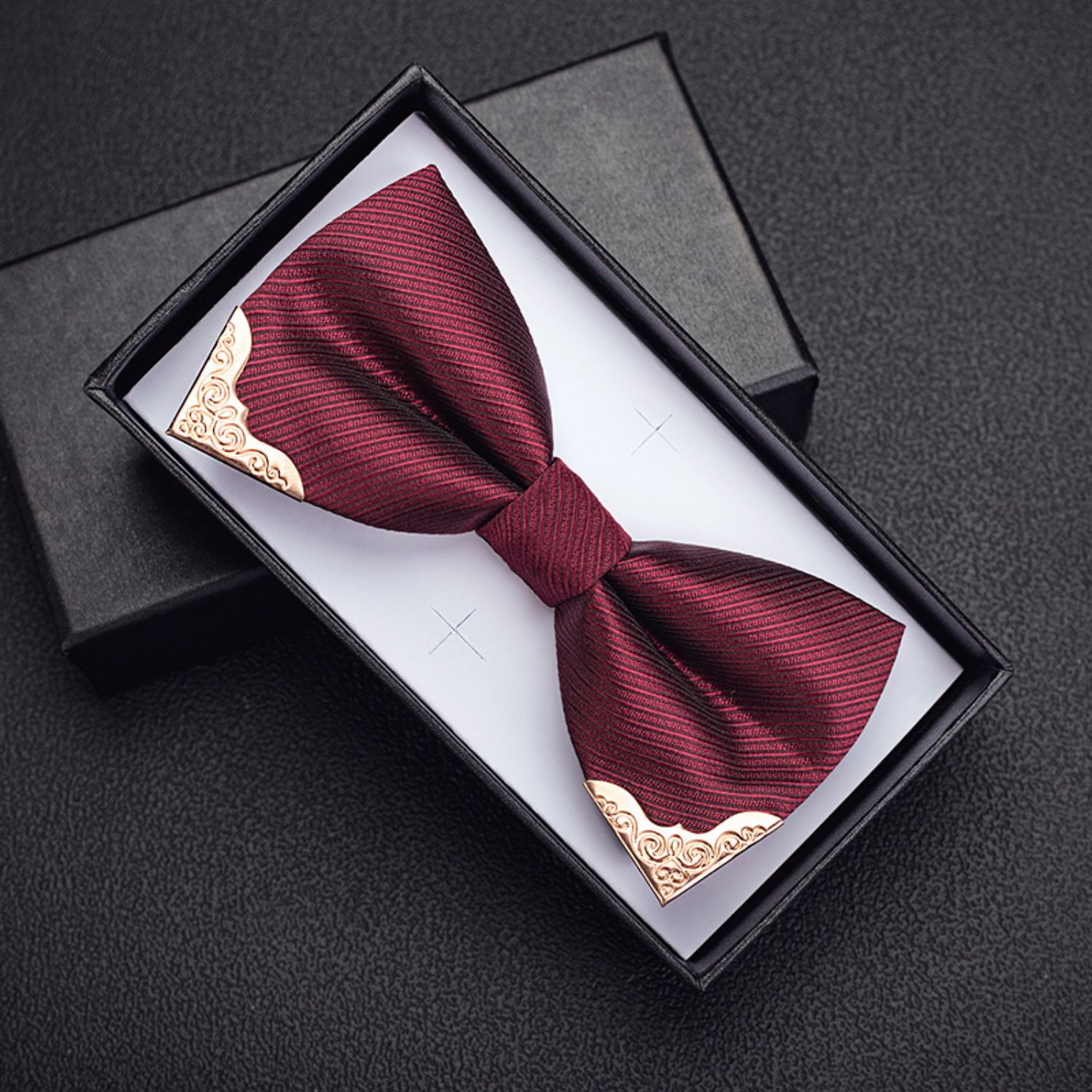 lake婚礼结婚新郎伴郎酒红色英伦蝴蝶结纯色男士领结正装西装潮流领带