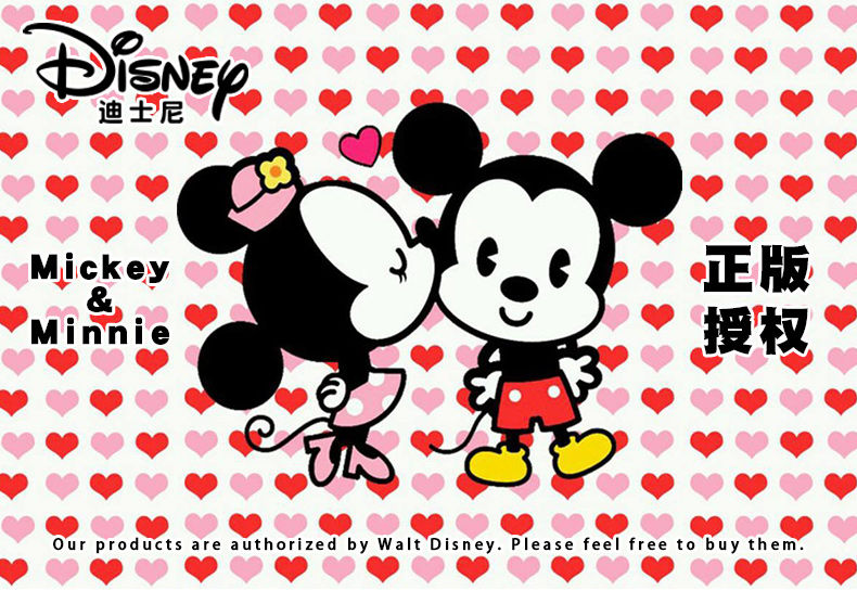 《迪士尼陶瓷杯 米奇米妮水杯 杯子创意可爱卡通马克杯女 情侣 蝴蝶结