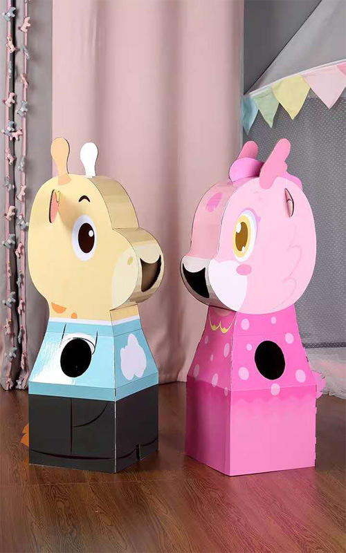 抖音儿童恐龙纸箱可穿纸盒衣服纸壳箱纸板手工diy制作纸皮玩具