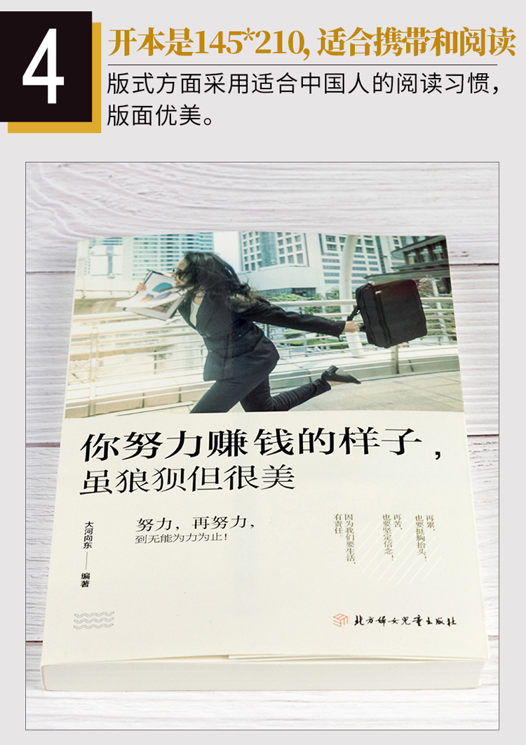 超級新品你努力賺錢的樣子雖狼狽但很美勵志書籍心靈雞湯大河向東著