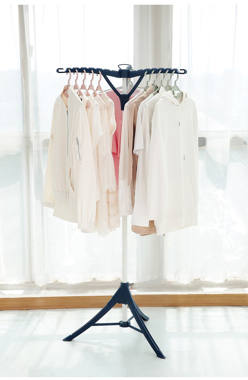 折叠室内单杆式简易卧室挂衣架阳台伸缩小型晒衣架迷你三维工匠晾衣杆