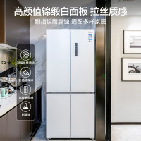 美的(Midea)60厘米薄系列483升十字双开门四门超薄嵌入超大容量家用智能冰箱一级变频BCD-483WSPZM(E)