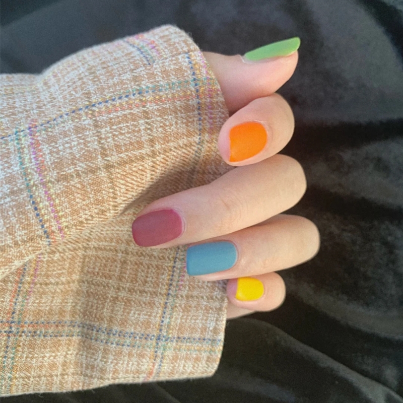 小红书流行色糖果彩虹色指甲油胶女持久不可剥2020新色美甲店专用 e3