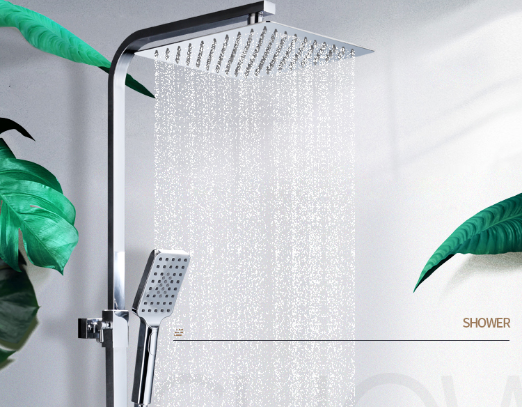 九牧王卫浴增压淋浴花洒套装家用全铜浴室沐浴器淋雨大喷头挂墙式