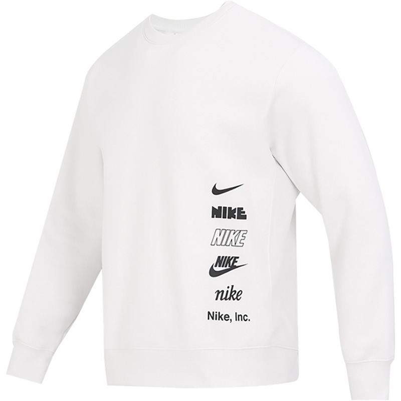 【耐克(nike)卫衣】 nike耐克圆领卫衣男上衣2023春季新款白色多勾