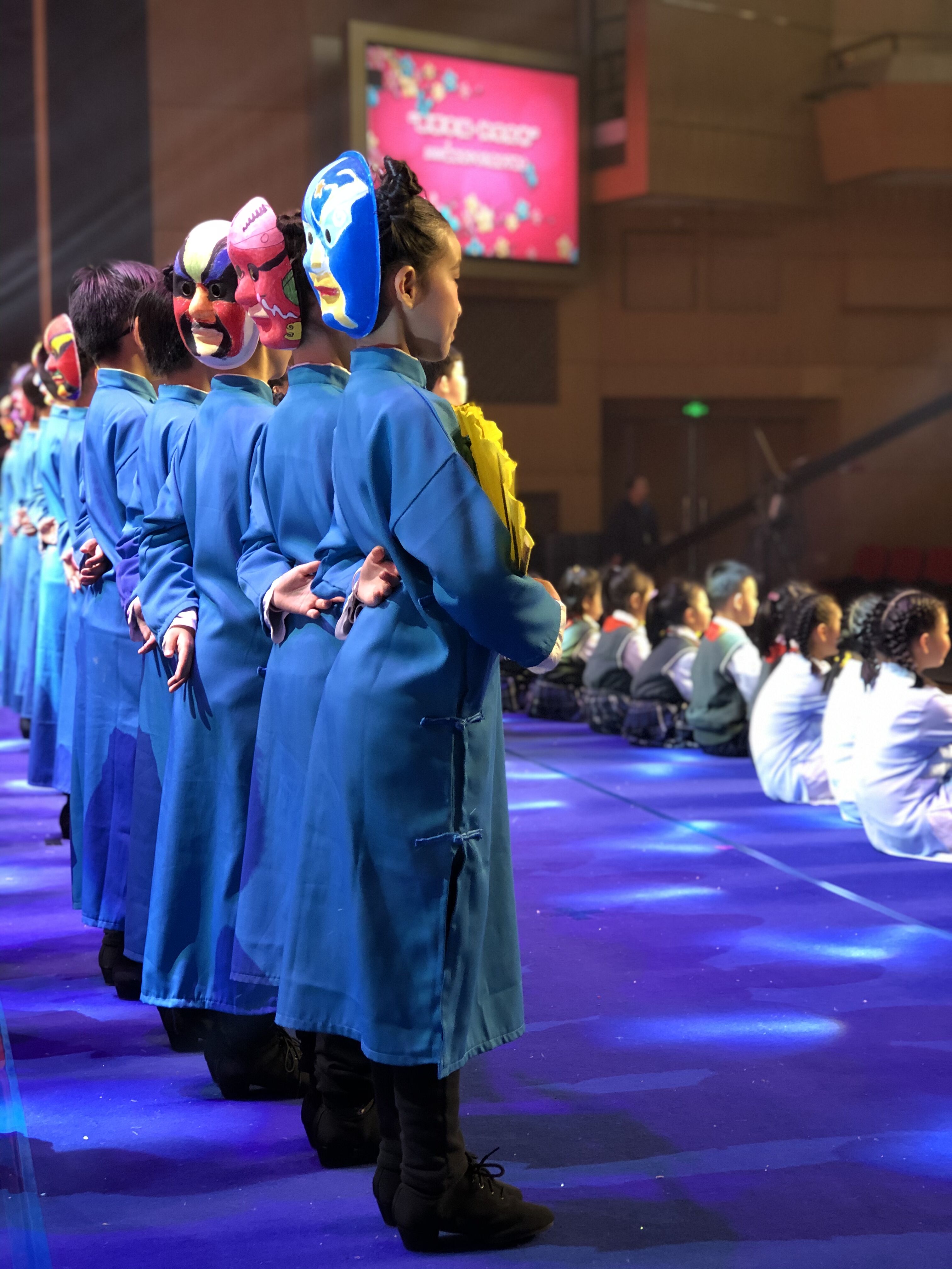 御蓝锦儿童太极功夫扇子说书人响扇竹骨武术扇古典舞表演扇8寸金色