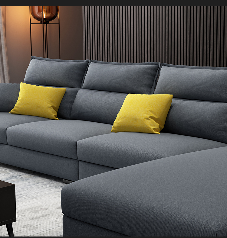 寻木匠北欧简约组合轻奢现代科技布沙发客厅整装布艺沙发小户型拆洗
