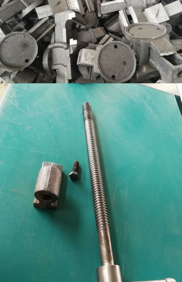 定做 五金工具台虎钳丝母丝杆 虎台钳配件 丝母 丝杆 粗18长度355丝母