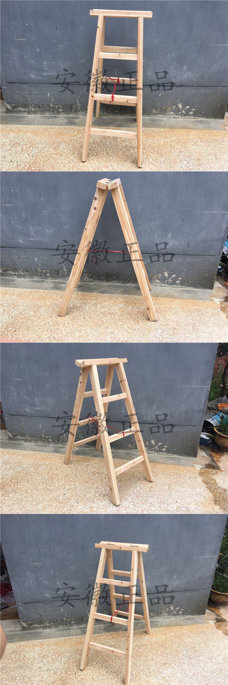 木梯木梯子人字梯实木装修家用工程架子木制木质楼梯凳单直梯长梯欧因