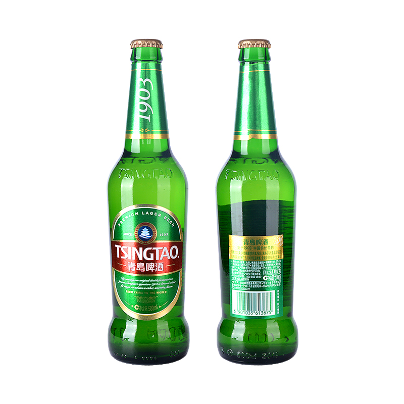 青岛tsingtao啤酒500ml12瓶整箱青岛绿瓶经典1903啤酒