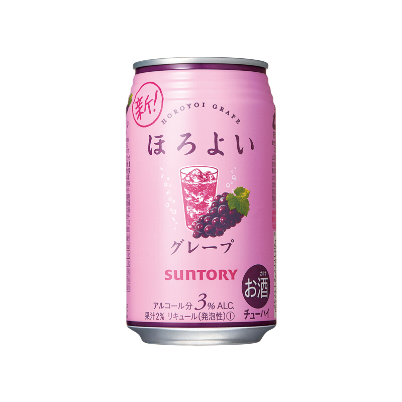 三得利 和乐怡(horoyoi)日本进口 预调酒 鸡尾酒 果酒 葡萄口味350ml*