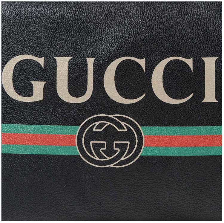 gucci/古驰 19秋冬 男女同款小牛皮logo标识时尚休闲青年手拿包