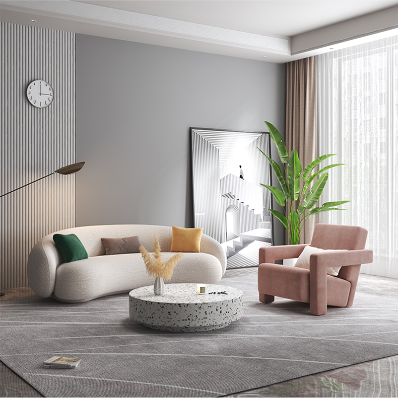 锐取沙发轻奢北欧现代创意设计师单人沙发椅休息区会客接待家用客厅