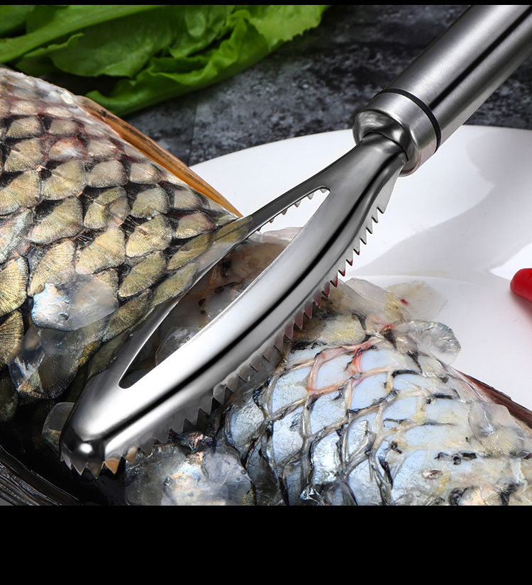 鱼鳞神器1只装加厚304不锈钢鱼鳞刨刮鱼鳞器家用去鱼鳞神器厨房小工具