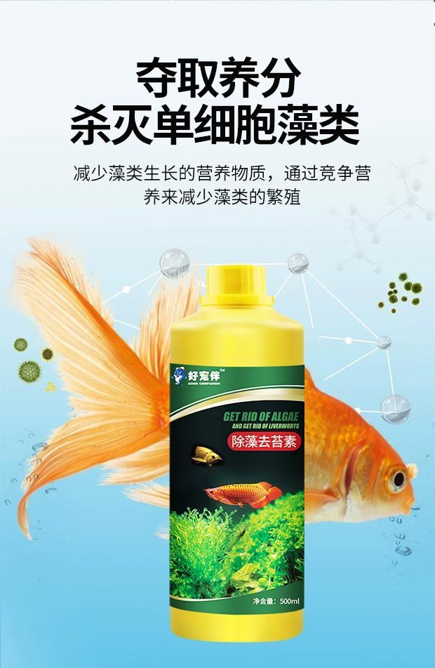 《鱼缸除藻剂除青苔去除绿藻去除剂绿水鱼池戊二醛黑毛藻强效草缸 除
