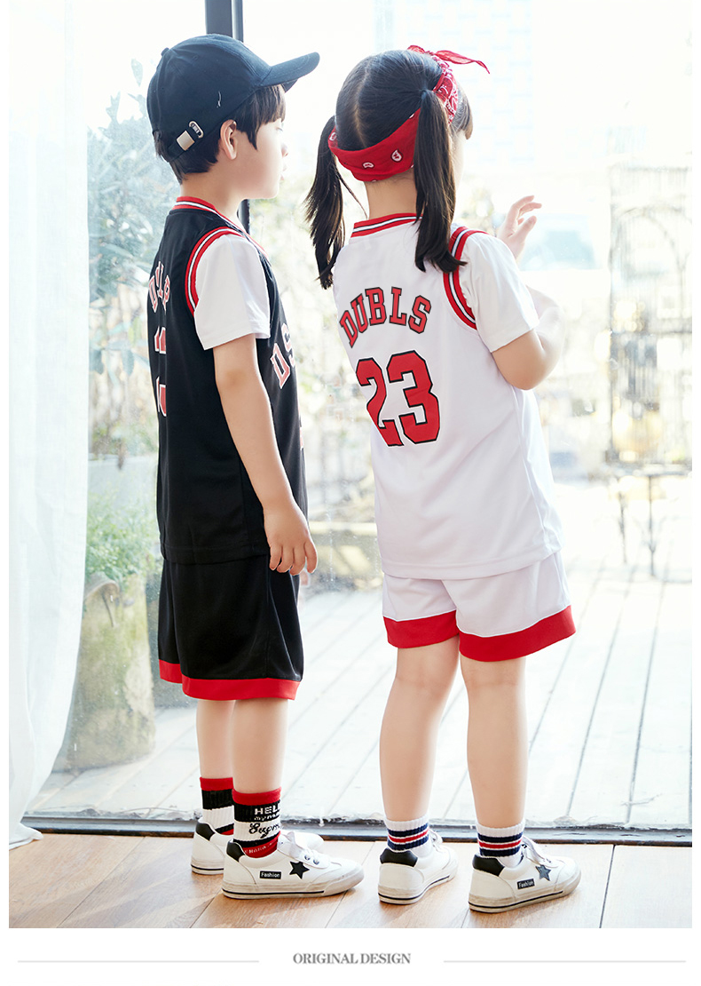 儿童篮球服套装夏男童女孩宝宝幼儿园比赛服装小训练球衣