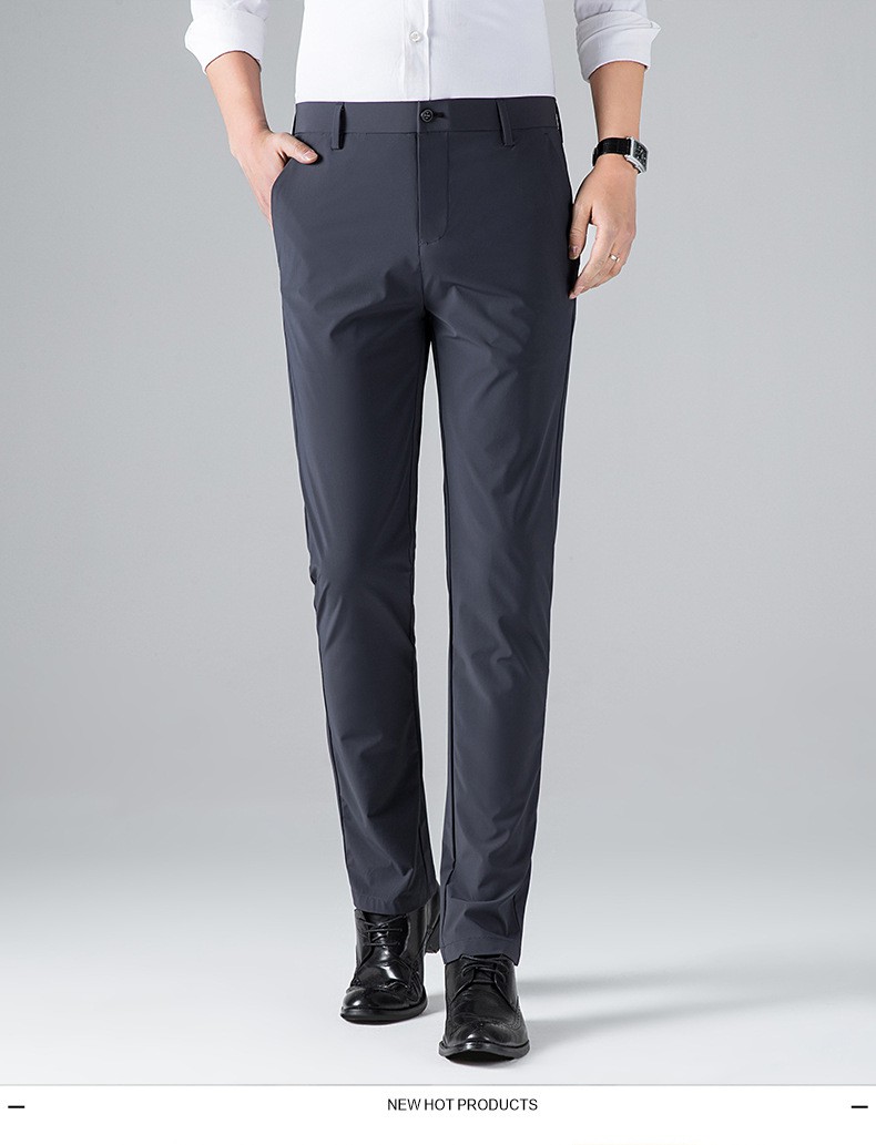 kaiser凯撒男士冰丝西裤夏季薄款四面弹力轻商务休闲大码直筒休闲裤