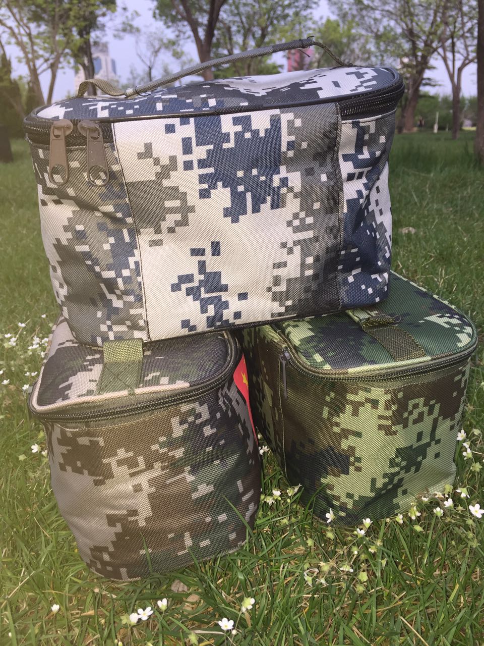 数码迷彩洗漱包内务收纳包旅行洗漱袋手提化妆洗漱包男火焰蓝收纳你