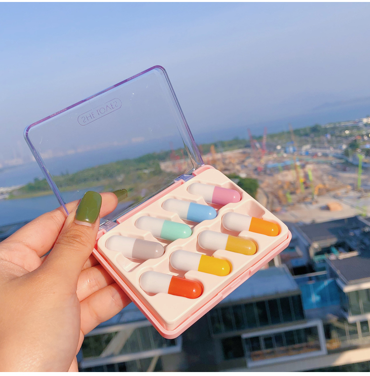 李佳琦推荐mini胶囊口红8支套装药丸唇膏旅行便捷礼盒装网红学生