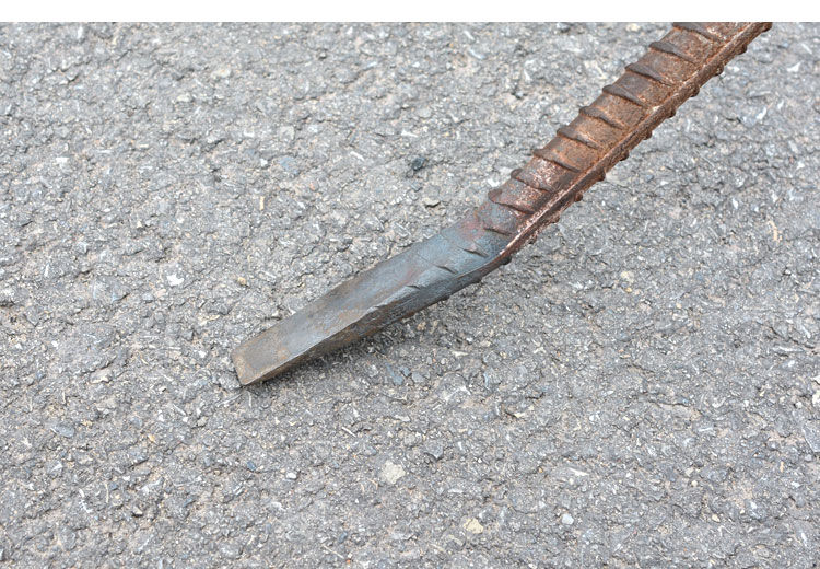 定做 木工撬棍拆模撬棒螺纹钢7字形撬杠手工锻打起钉器铝模金色22粗长