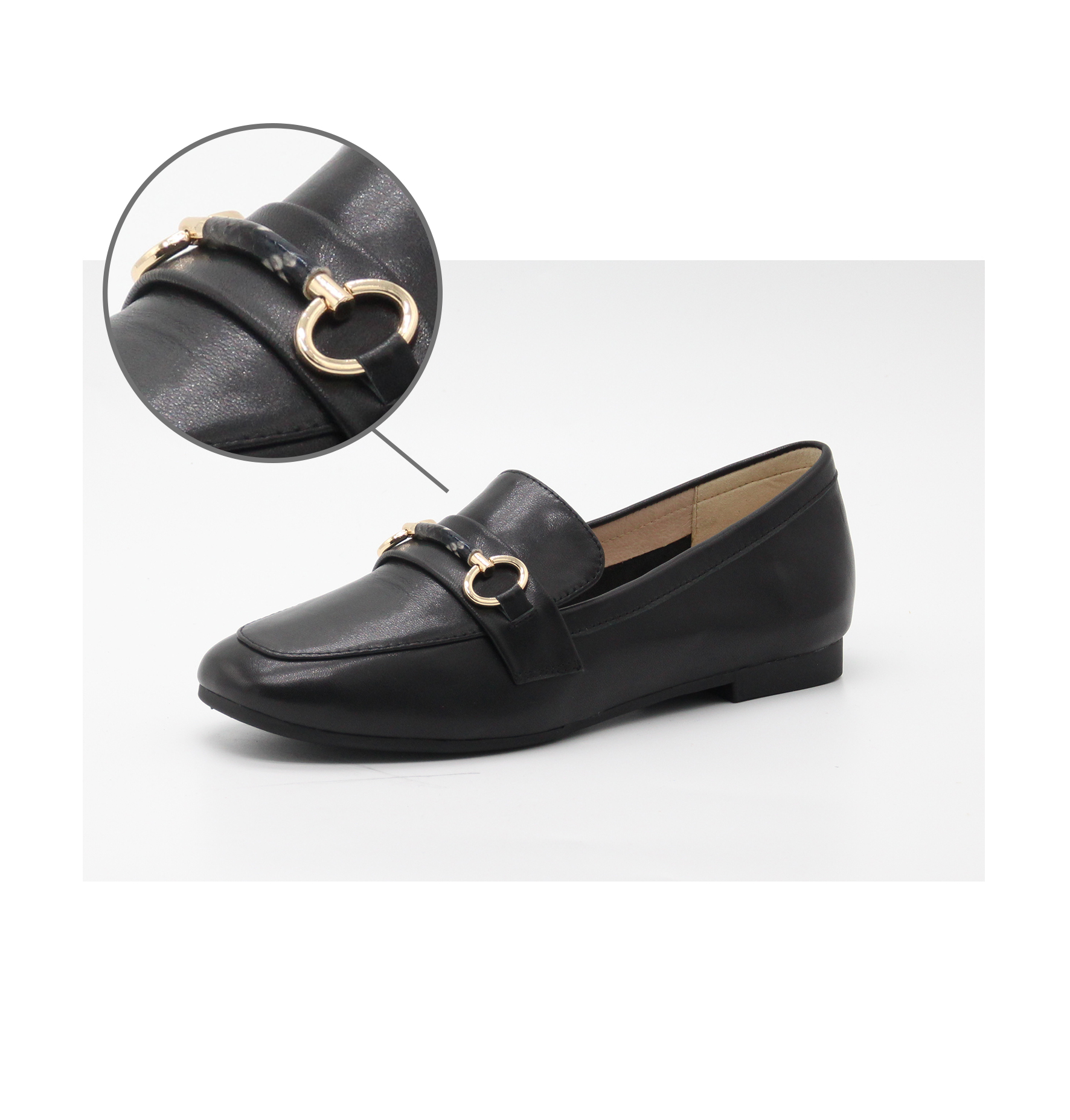 rebacca瑞贝卡女鞋2020春季新款舒适矮跟牛皮革乐福系列r01ax0404001