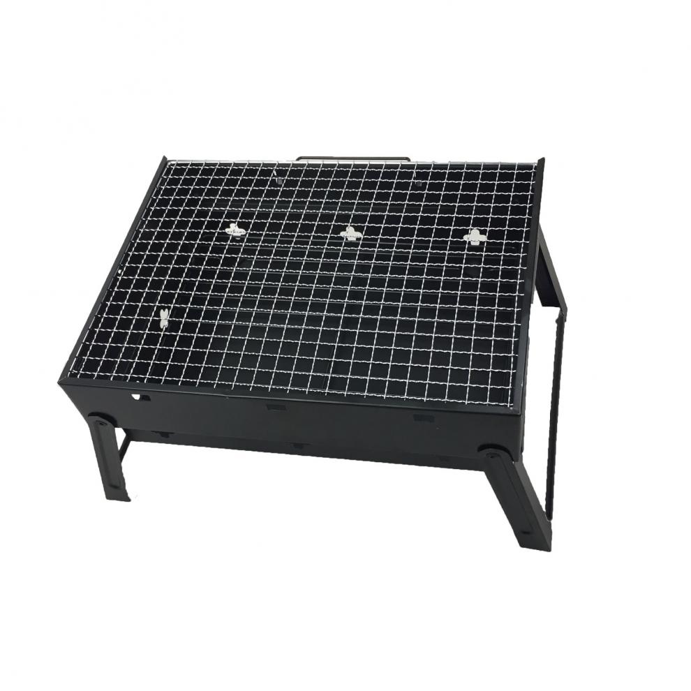 厂家便携式黑钢烧烤炉 折叠户外烧烤架 烧烤炉手提简易折叠炉 黑刚炉