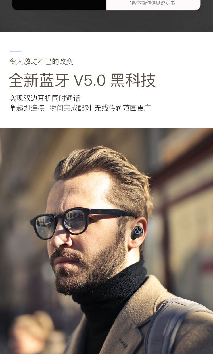 doodo小胶囊形状tws无线蓝牙耳机