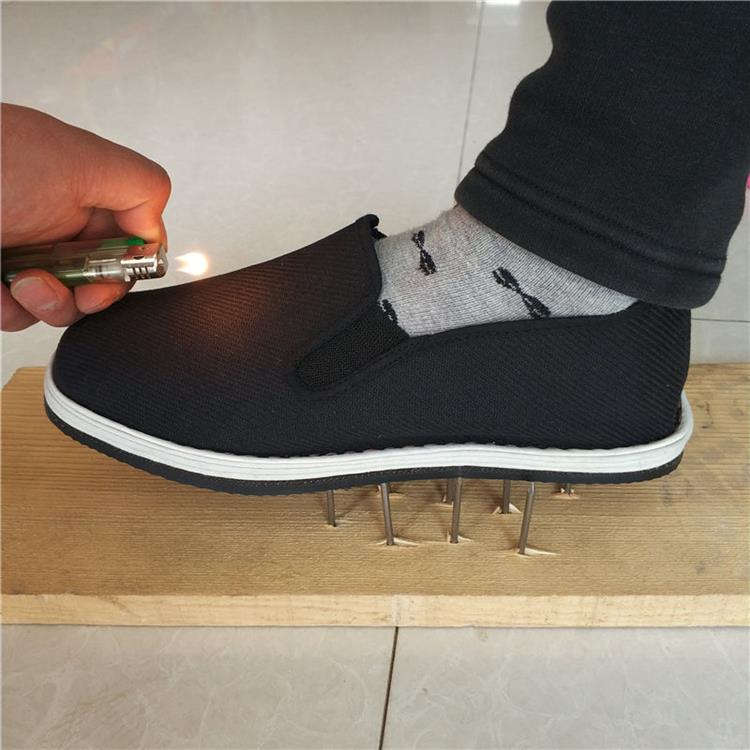 电焊防火布鞋轮胎底防扎耐磨千层底春夏布鞋工地干活黑色劳保布鞋