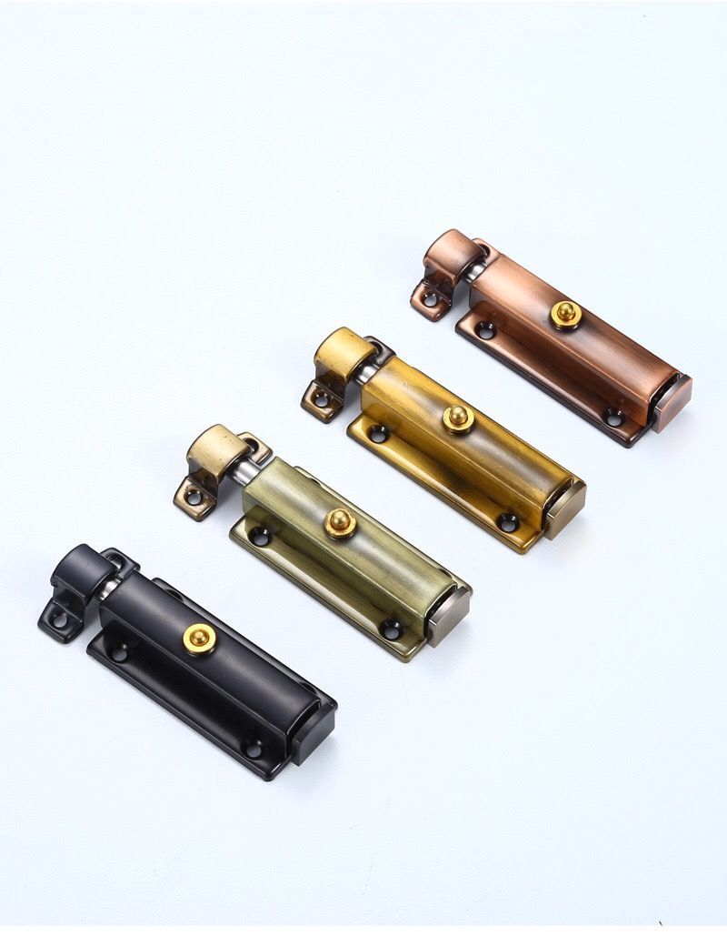 明装不锈钢加厚自动弹簧插销房门锁卫生间防盗门锁门锁通用型家用