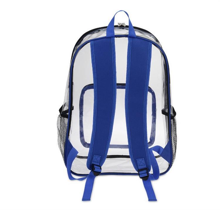 透明韩版塑料pvc书包防水果冻双肩包男女学生无尘背包40*29*12