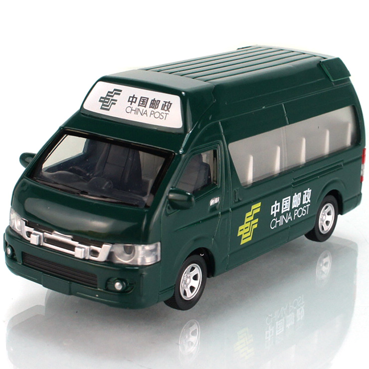 120救护车邮政快递面包车声光合金回力儿童仿真汽车模型玩具120救护车