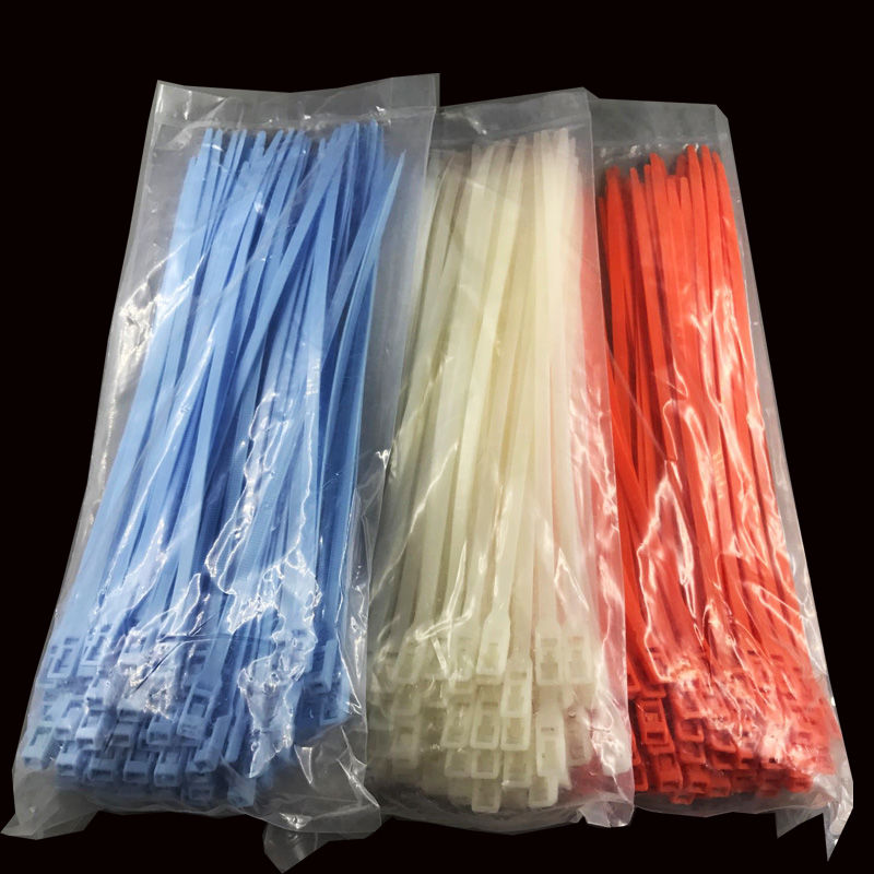 《【100根】淘气堡尼龙扎带8x350mm儿童乐园护套40厘米彩色平扣绑带