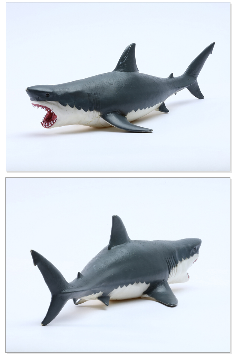 大白鲨软胶模型超大鲨鱼仿真海洋系列动物玩具儿童礼物g3f64p》无著