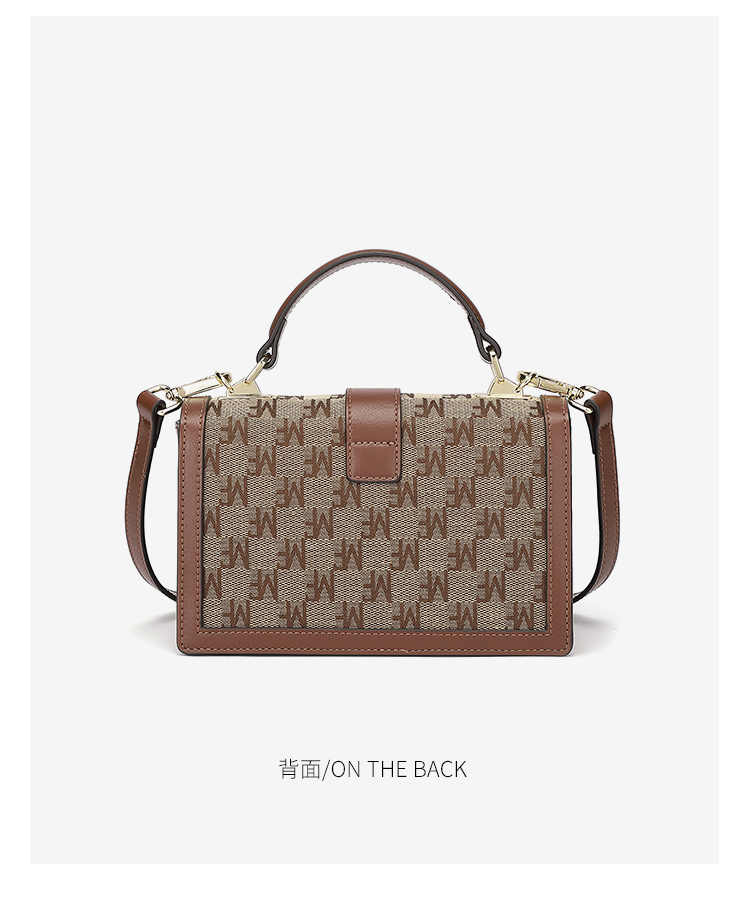 马克华菲复古老花纹手提包包女新款斜挎包大容量单肩包女包小方包